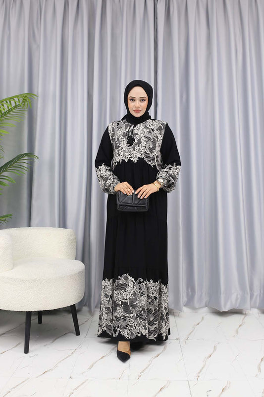 ÇİÇEK DESENLİ ELBİSE