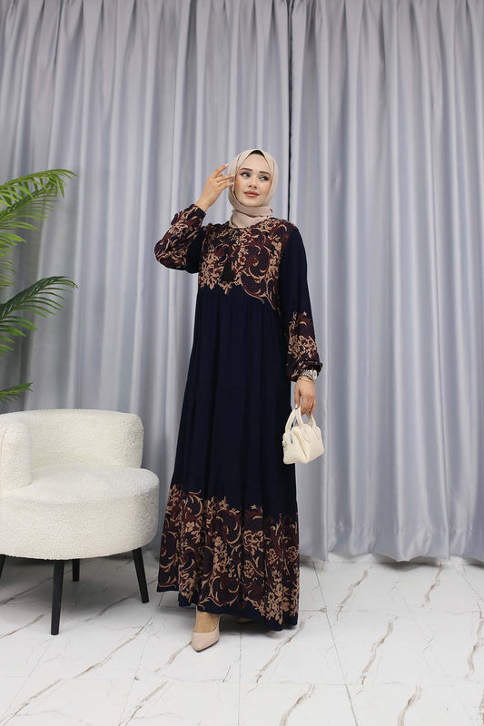 ÇİÇEK DESENLİ ELBİSE