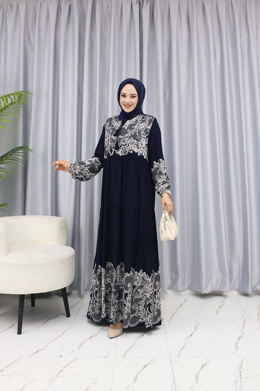 ÇİÇEK DESENLİ ELBİSE