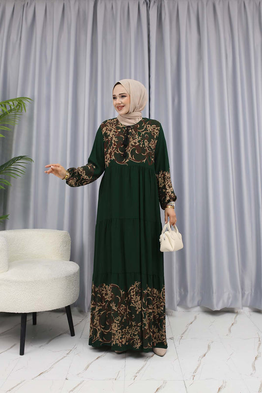 ÇİÇEK DESENLİ ELBİSE